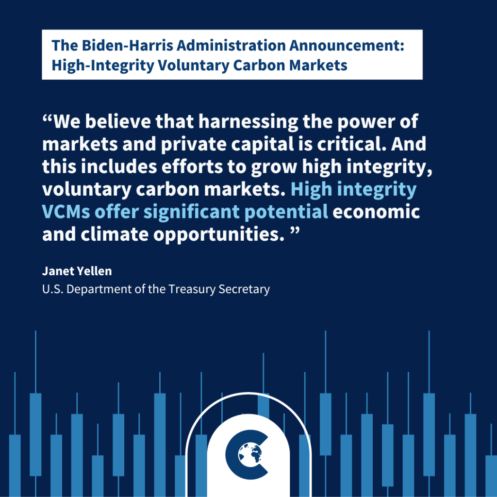 Why is The White House talking about the Voluntary Carbon Market?