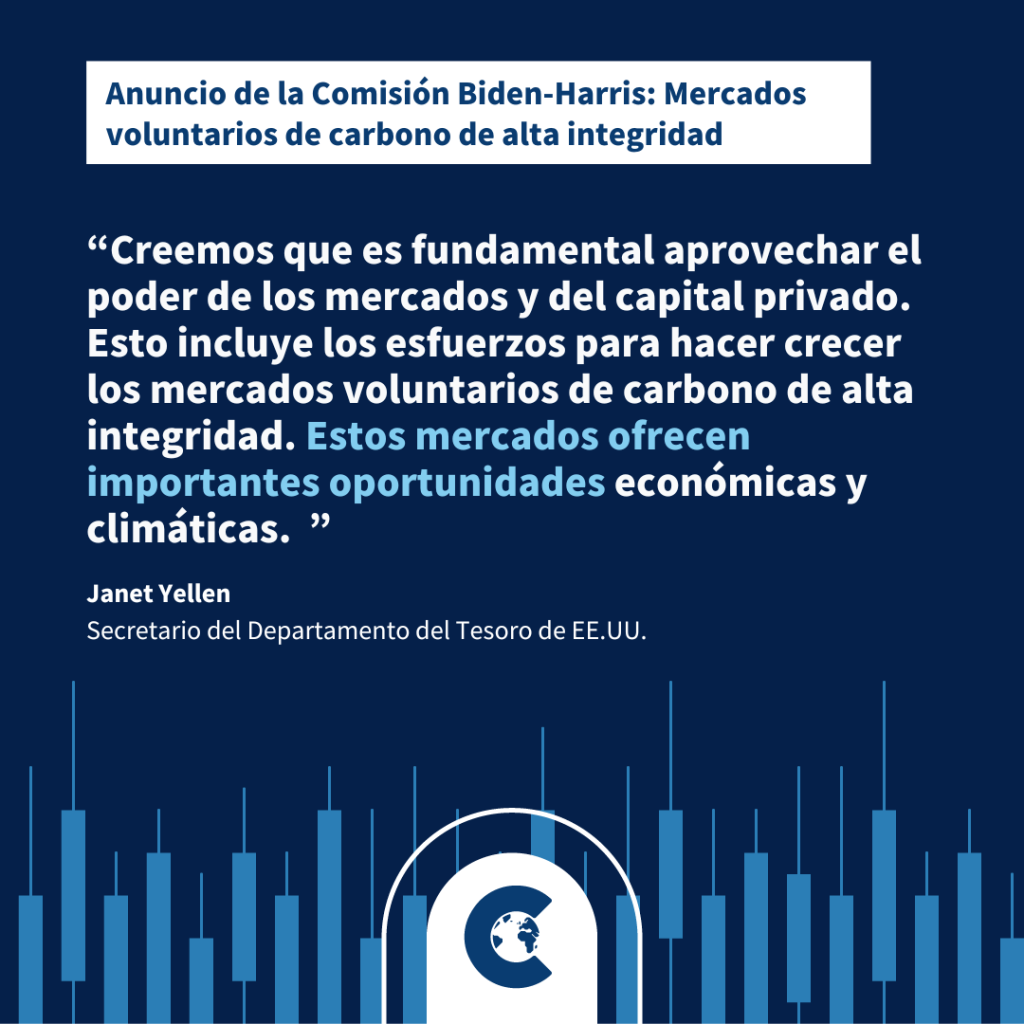 ¿Por qué está hablando la Casa Blanca sobre el Mercado Voluntario de Carbono?